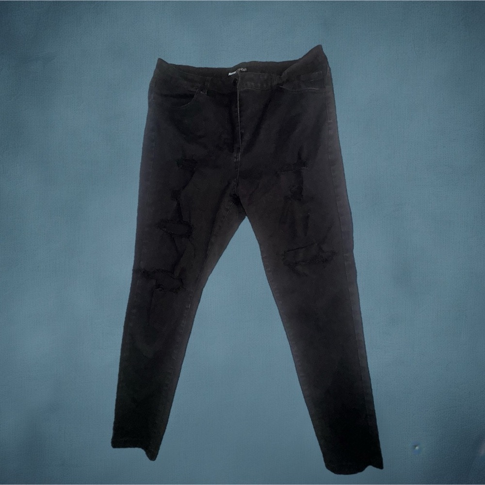 Black Distressed Jeans